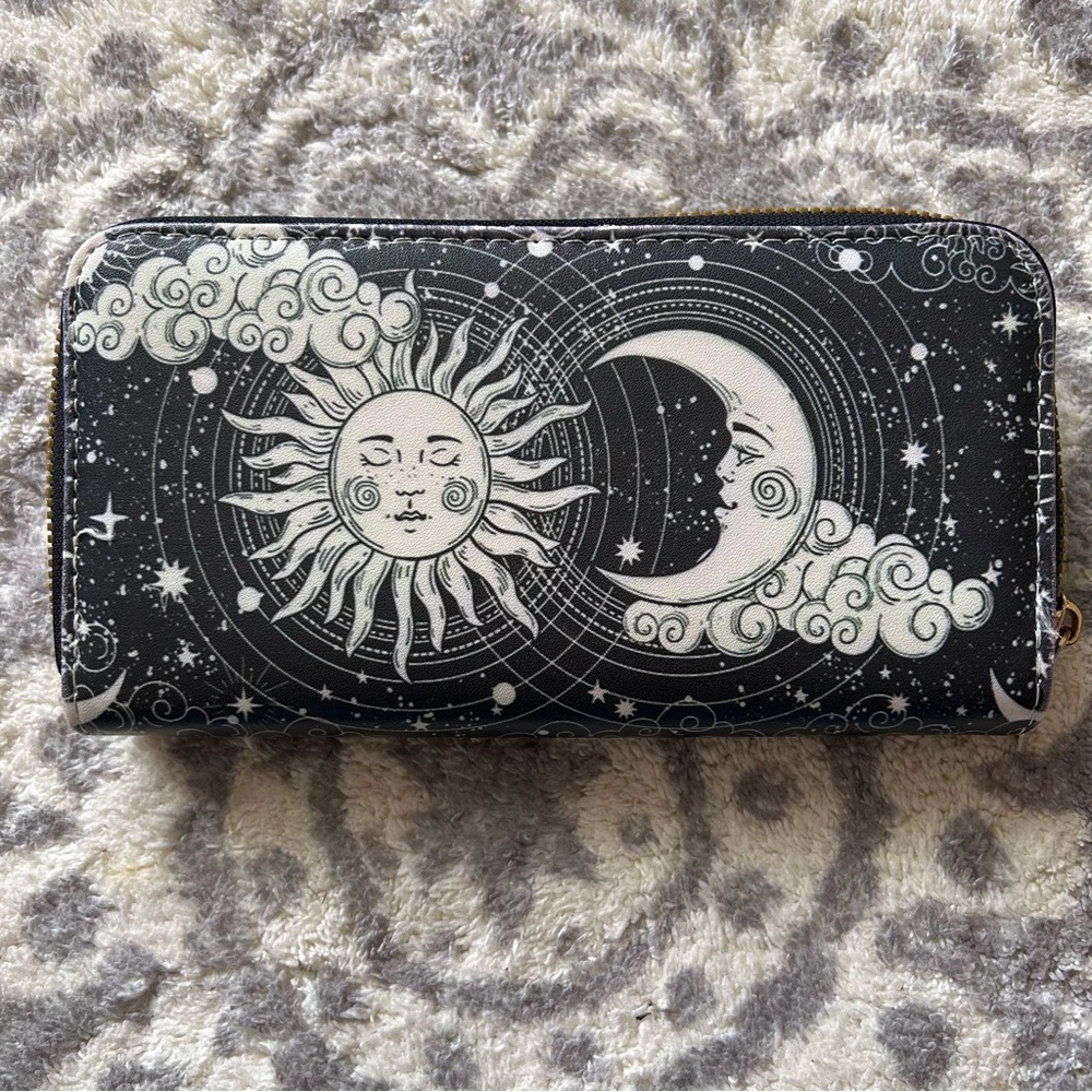 Black and White Celestial Wallet